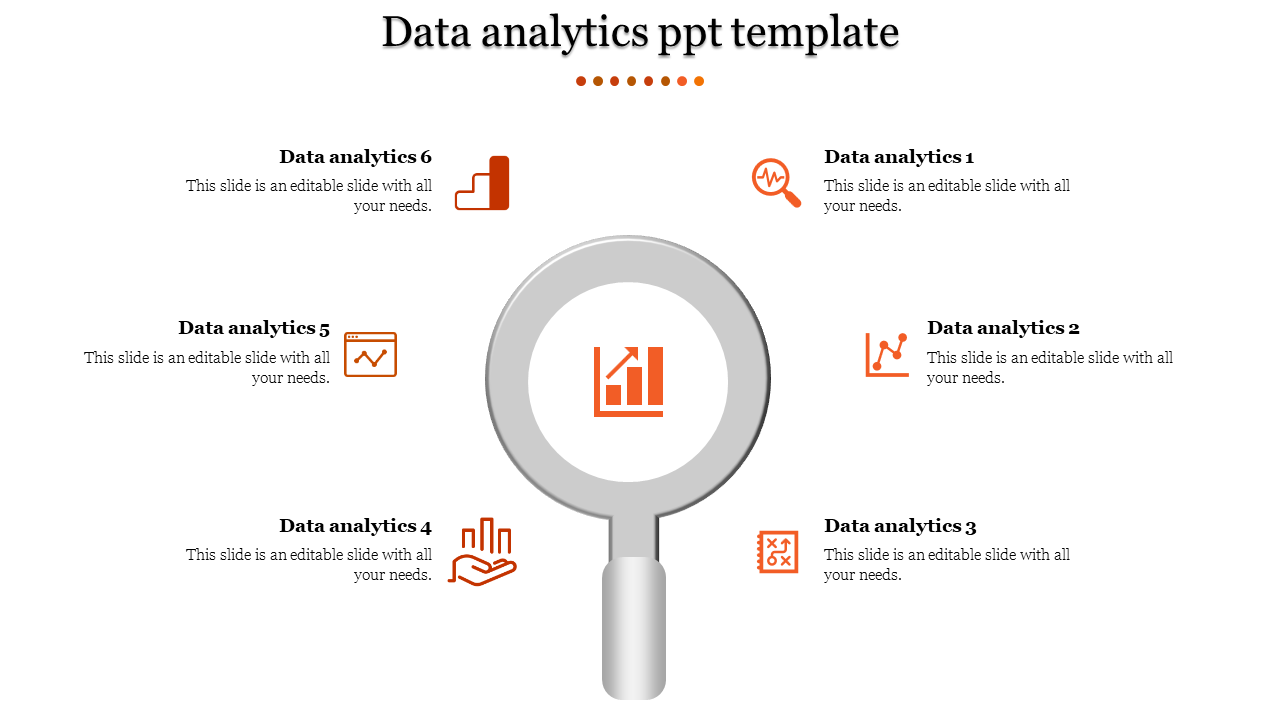 Best Data Analytics PPT Template - Orange Theme